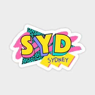 Sydney, Australia Retro 90s Logo Magnet