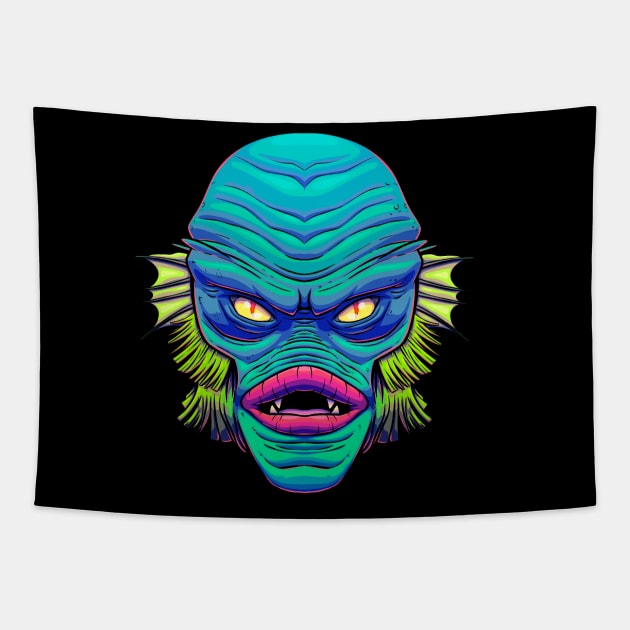 Creature from the Black Lagoon Tapestry by enerimateos