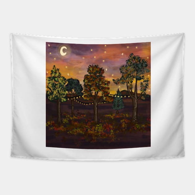 Autumn Sunset Tapestry by RachWillz