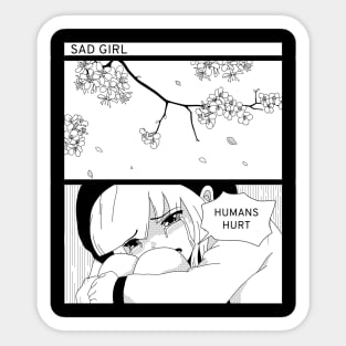 Anime Sad Meme Hentai Looking Up Give Up Based Sticker for Sale by Thickey  Forrest