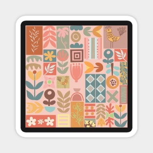 Folk Art seamless pattern Magnet