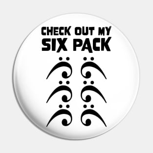 Check Out My Six Pack Bass Clefs for Bass Player Pin
