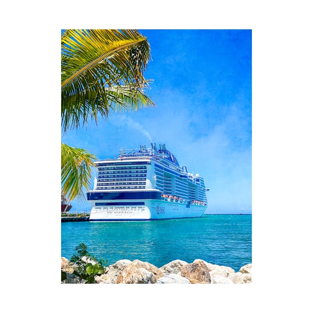 MSC Meraviglia Docked in Dominican Republic by Debra Martz