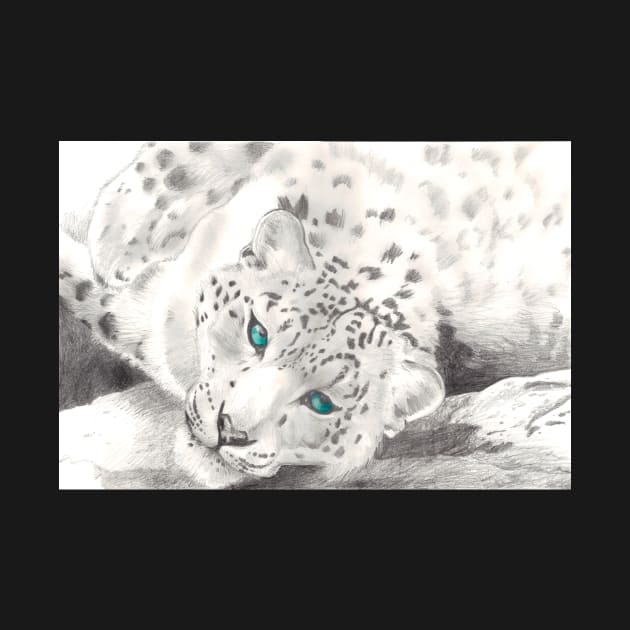 Snow Leopard Graphite art by WilliamKenney