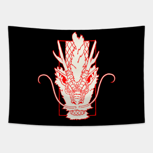 oriental red dragon Tapestry