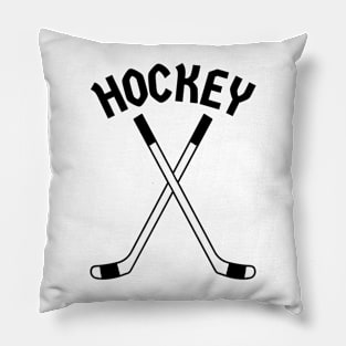 HOCKEY CROSSED STICKS LOGO Pillow