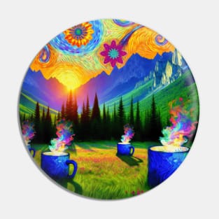 Mandala Sky Field of Coffee Pin