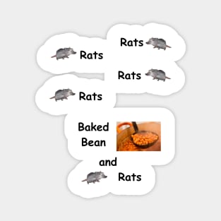 rats rats rats rats baked bean and rats jerma slogan t-shirt Magnet