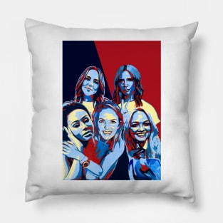 american portrait Pillow