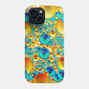 Blue and golden spheres Phone Case