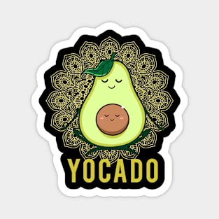 Yoga Avocado Avocados Meditation Magnet