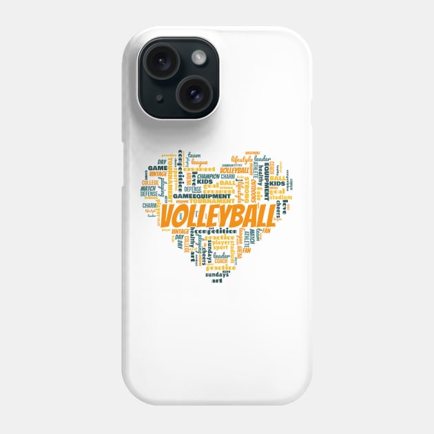 Volleyball girl heart. Perfect present for mom girlfriend mother boyfriend dad father friend him or her Phone Case by SerenityByAlex