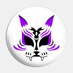 Kitsune Face - Purple Pin