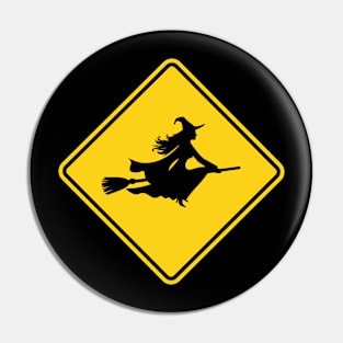 WITCHES CROSSING SIGN Pin