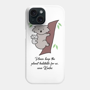 Koala - Habitable Planet (White) Phone Case