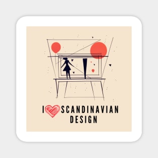 I love Scandinavian design Magnet