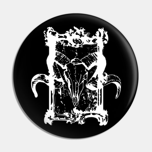 Gothic Ram Skull Pin by Malevolent Shop