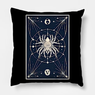 Spider Tarot Card Reader Astrology Occult Pillow