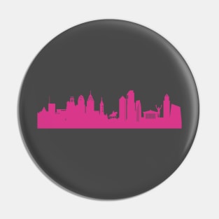 Philadelphia skyline pink Pin