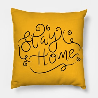 stay home lettering Pillow