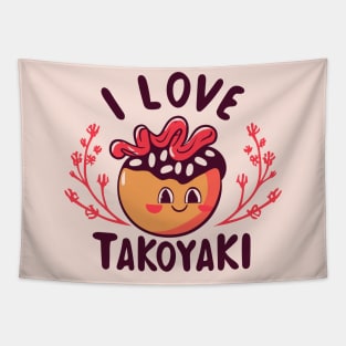 Cute Kwaii Takoyaki Tapestry