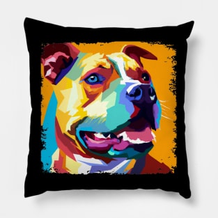 American Staffordshire Terrier Pop Art - Dog Lover Gifts Pillow