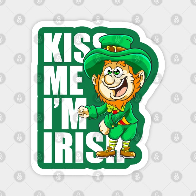 Kiss Me Im Irish Flossing Leprechaun St Patricks Day Magnet by E