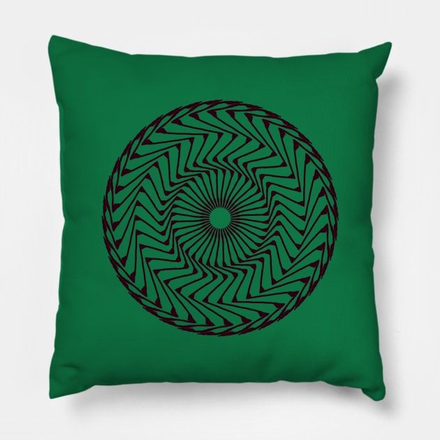 zig-zag mandala Pillow by MiNuRa