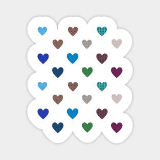 Lots of Little Patterned Hearts 2 Magnet