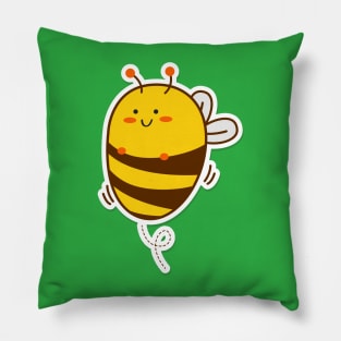 Cute Bee Drawing Art Pillow