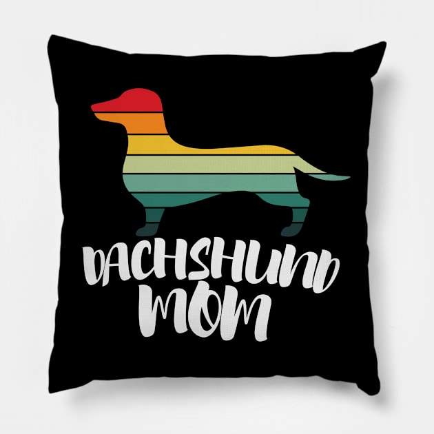 Dachshund Mom Funny Dog Mom Mothers Day Pillow by busines_night