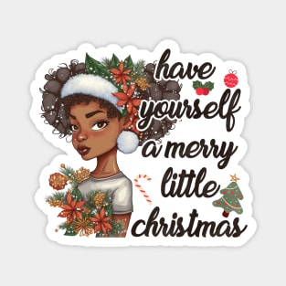 Melanin Christmas Magnet