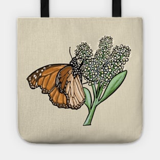 Monarch Butterfly on Milkweed Tote