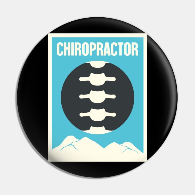 Vintage Chiropractor Chiropractic Spine Poster Pin by MeatMan