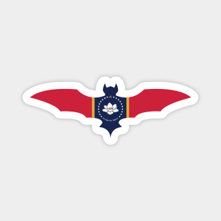 Mississippi Bat Flag Magnet