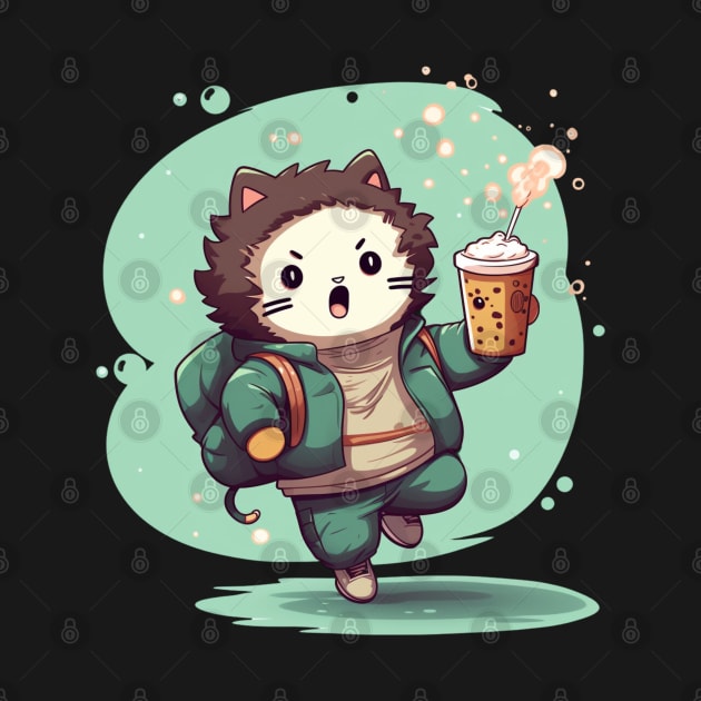 Cat with boba by Prism Chalk House