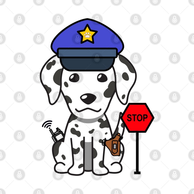 Funny Dalmatian Policeman by Pet Station