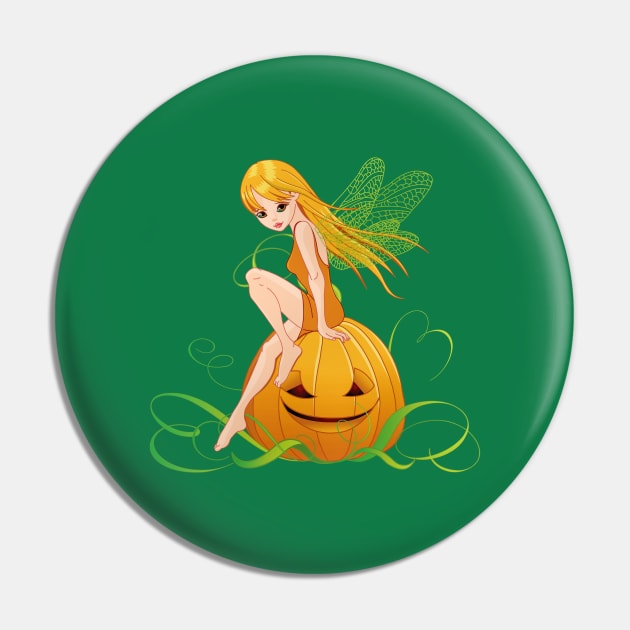 Pumpkin Fairy Pin by angelwhispers