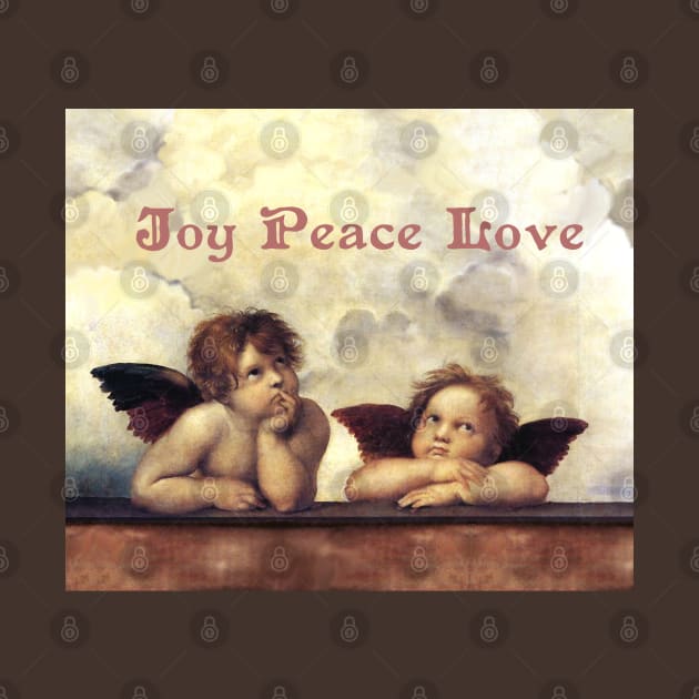 RENAISSANCE ANGELS Winged Cherubs, Joy Peace Love by BulganLumini