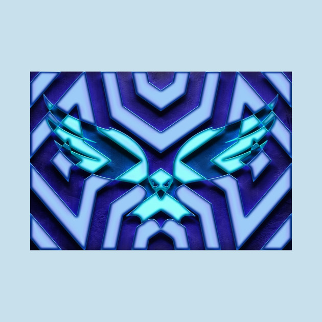 Freedom Eagle Geometric Neon On Black Wall