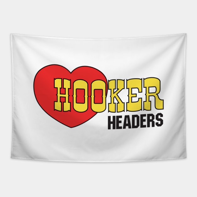 Hooker Headers Tapestry by retropetrol