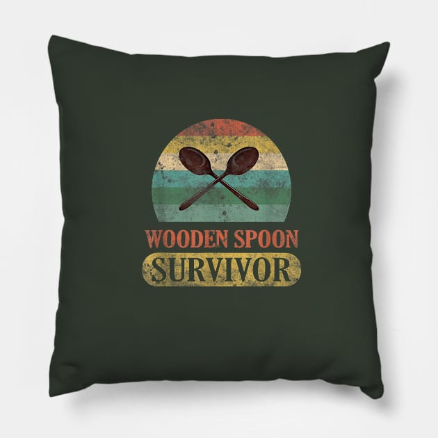 Wooden spoon survivor Pillow by WILLER