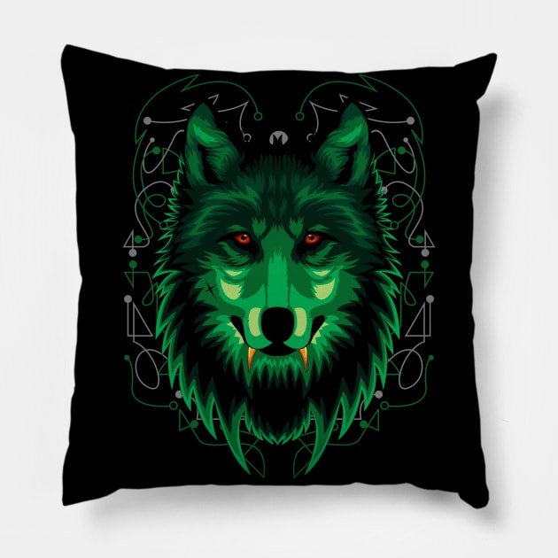 wolf nature Pillow by SHINIGAMII