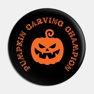 Halloween Pumpkin Carving Champion Apparel Pin