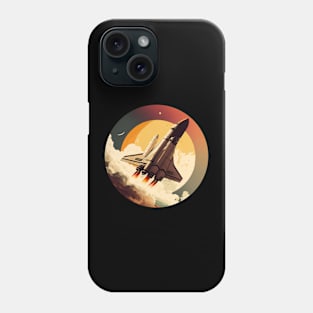 Shuttle Space Ready To The Moon Phone Case