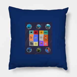 Marine Collage Pillow