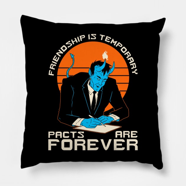 Funny Demon Mems Pillow by Emmi Fox Designs