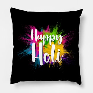 Celebrate Holi Indian Hindu Spring Festival Color Splash Pillow