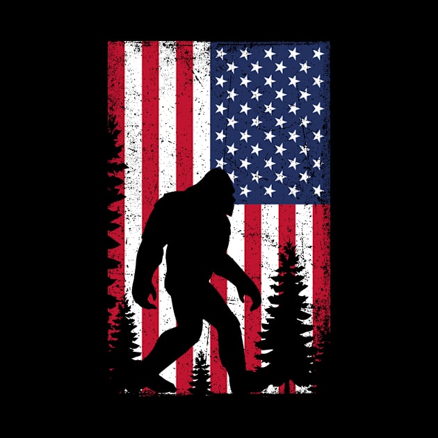 bigfoot american flag 4th of july by blacks store