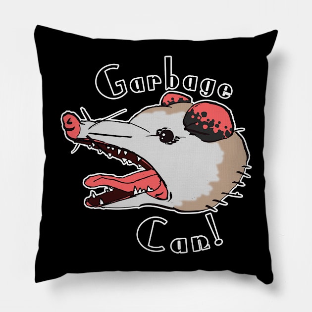 Garbage Can! Pillow by LowFatCheese